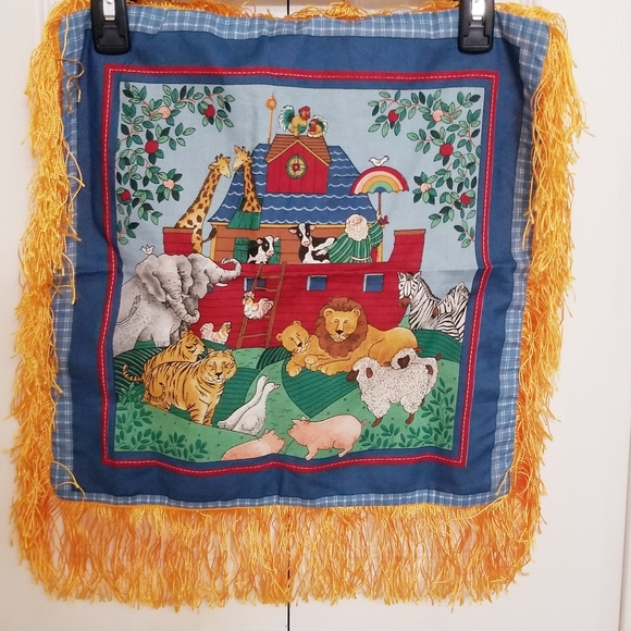 NWOT Noah's Ark Square Pillow Case/Cover - Picture 8 of 8